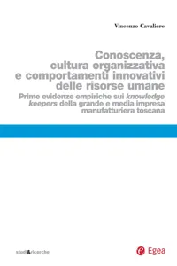 Conoscenza, cultura organizzativa e comportamenti innovativi delle risorse umane_cover