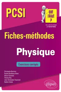 Physique PCSI - Fiches-méthodes et exercices corrigés_cover