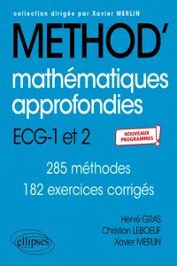 Mathématiques approfondies - ECG 1re et 2e années - Nouveaux programmes_cover