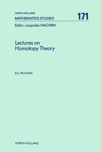 Lectures on Homotopy Theory_cover