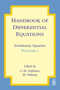 Handbook of Differential Equations: Evolutionary Equations_cover