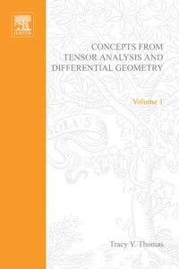 Concepts from Tensor Analysis and Differential Geometry by Tracy Y Thomas_cover