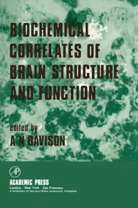 Biochemical Correlates of Brain Structure and Function_cover