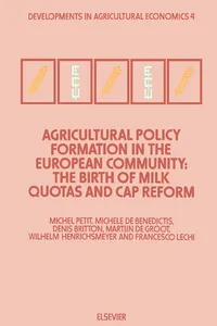 Agricultural Policy Formation in the European Community_cover