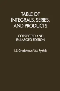 Table of Integrals, Series, and Products_cover