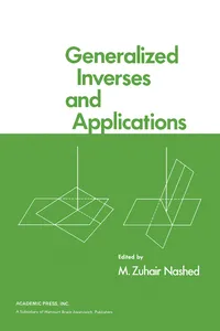 Generalized Inverses and Applications_cover