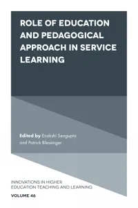 Role of Education and Pedagogical Approach in Service Learning_cover