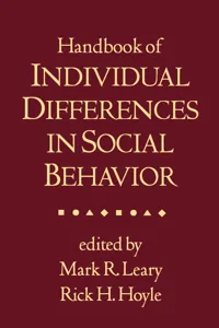 Handbook of Individual Differences in Social Behavior_cover