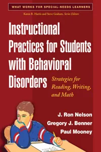 Instructional Practices for Students with Behavioral Disorders_cover