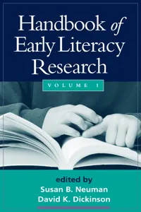 Handbook of Early Literacy Research, Volume 1_cover