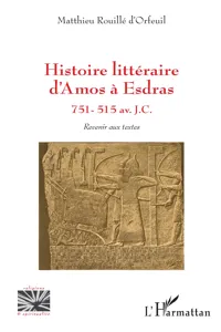 Histoire littéraire d'Amos à Esdras_cover