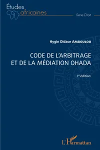 Code de l'arbitrage et de la médiation OHADA_cover