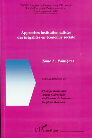 [PDF] Approches institutionnalistes des inégalités en économie sociale ...