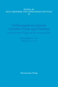 Verfassungskonzeptionen zwischen Orient und Okzident. Interkultureller Dialog und Rechtsvergleichung_cover