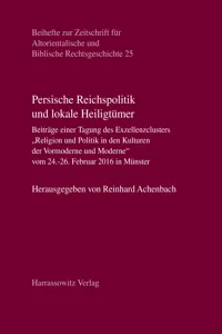 Persische Reichspolitik und lokale Heiligtümer_cover