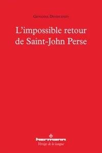 L'impossible retour de Saint-John Perse_cover