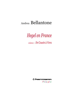 Hegel en France. Volume 1_cover