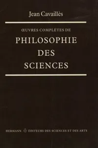 Œuvres complètes de philosophie des sciences_cover