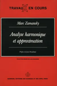 Analyse harmonique et approximation_cover