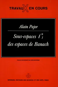 Sous-espaces ln1 des espaces de Banach_cover