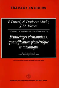 Feuilletages riemanniens, quantification géométrique et mécanique_cover