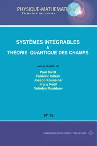 Systèmes intégrables et Théorie des champs quantiques_cover