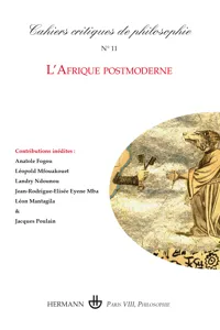 Cahiers critiques de philosophie, n°11_cover