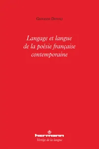 Langage et langue de la poésie française contemporaine_cover