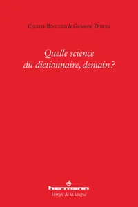 Quelle science du dictionnaire, demain?_cover