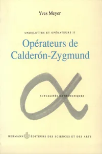 Ondelettes et opérateurs Vol. 2_cover