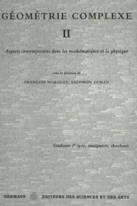 Géométrie complexe. Tome II_cover