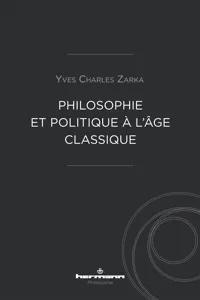 Philosophie et politique à l'âge classique_cover