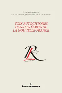 Voix autochtones dans les écrits de la Nouvelle-France_cover