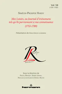 Mes Loisirs, ou Journal d'événemens tels qu'ils parviennent à ma connoissance, Volume 7_cover