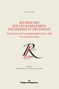 Recherches sur les habillemens des femmes et des enfans_cover