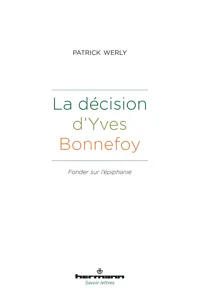 La décision d'Yves Bonnefoy_cover