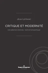 Critique et Modernité_cover