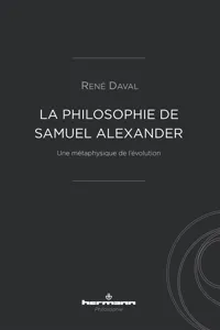 La Philosophie de Samuel Alexander_cover