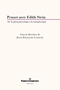 Penser avec Edith Stein_cover