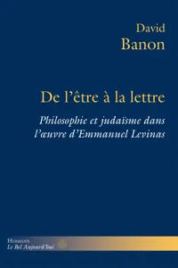 De l'être à la lettre_cover