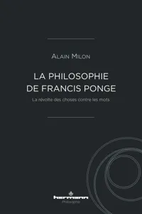 La philosophie de Francis Ponge_cover