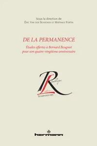 De la permanence_cover