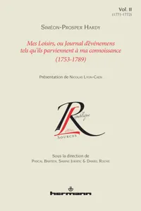 Mes loisirs, ou Journal d'événemens tels qu'ils parviennent à ma connoissance. Volume I_cover