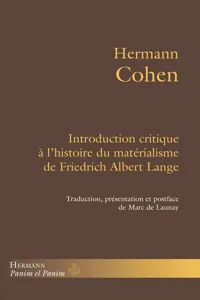 Introduction critique à l'histoire du matérialisme de Friedrich Albert Lange_cover