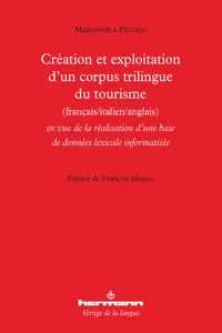 Création et exploitation d'un corpus trilingue du tourisme_cover