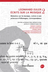 Leonhard Euler – Écrits sur la musique, volume 2_cover