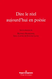 Dire le réel aujourd'hui en poésie_cover