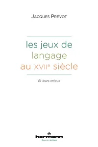 Les Jeux de langage au XVIIe siècle_cover