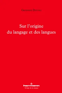 Sur l'origine du langage et des langues_cover