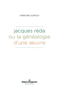 Jacques Réda ou la généalogie d'une œuvre_cover